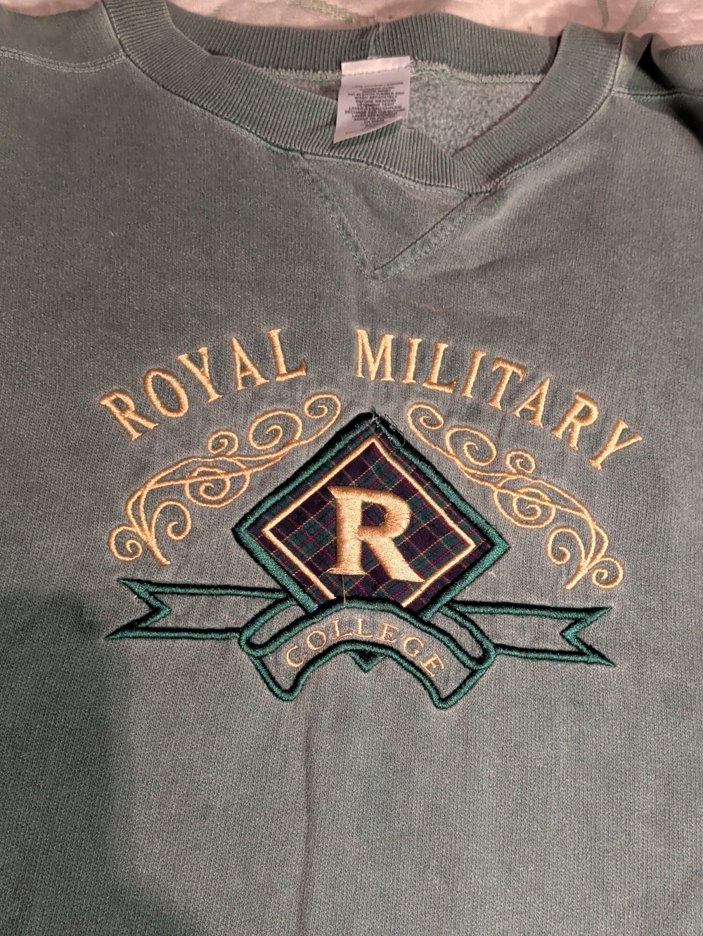 Roots Sage Green Royal Military Embroidered Crewneck